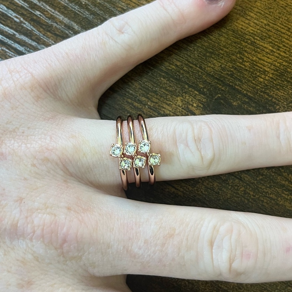 Ted baker Elwyn Princess Sparkle Stacking Ring size 7.5